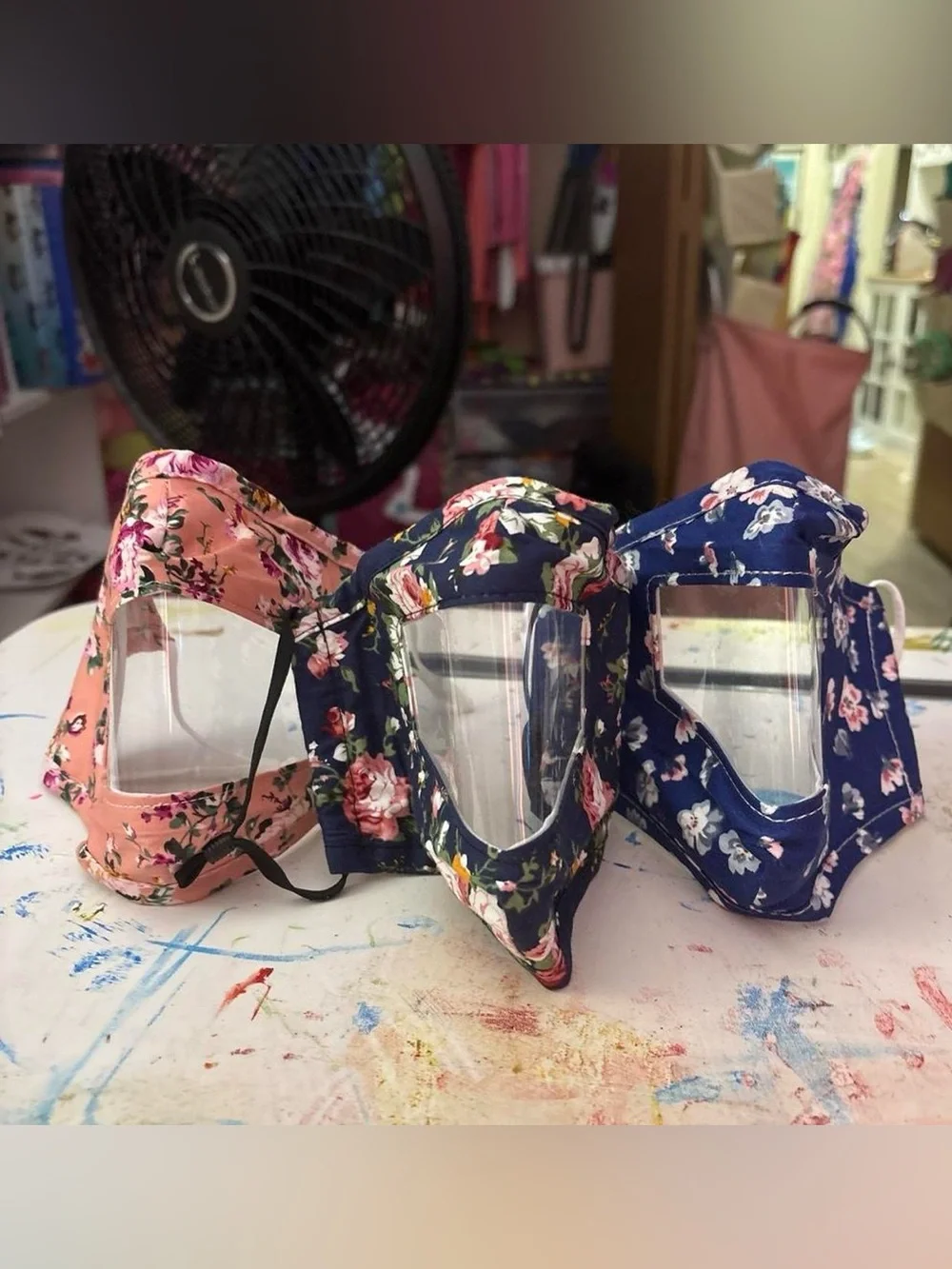 Floral Face Shield Mask
